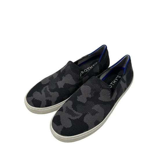 Rothy’s Size 7 The Sneaker in Black and Grey Camo - Picture 1 of 5
